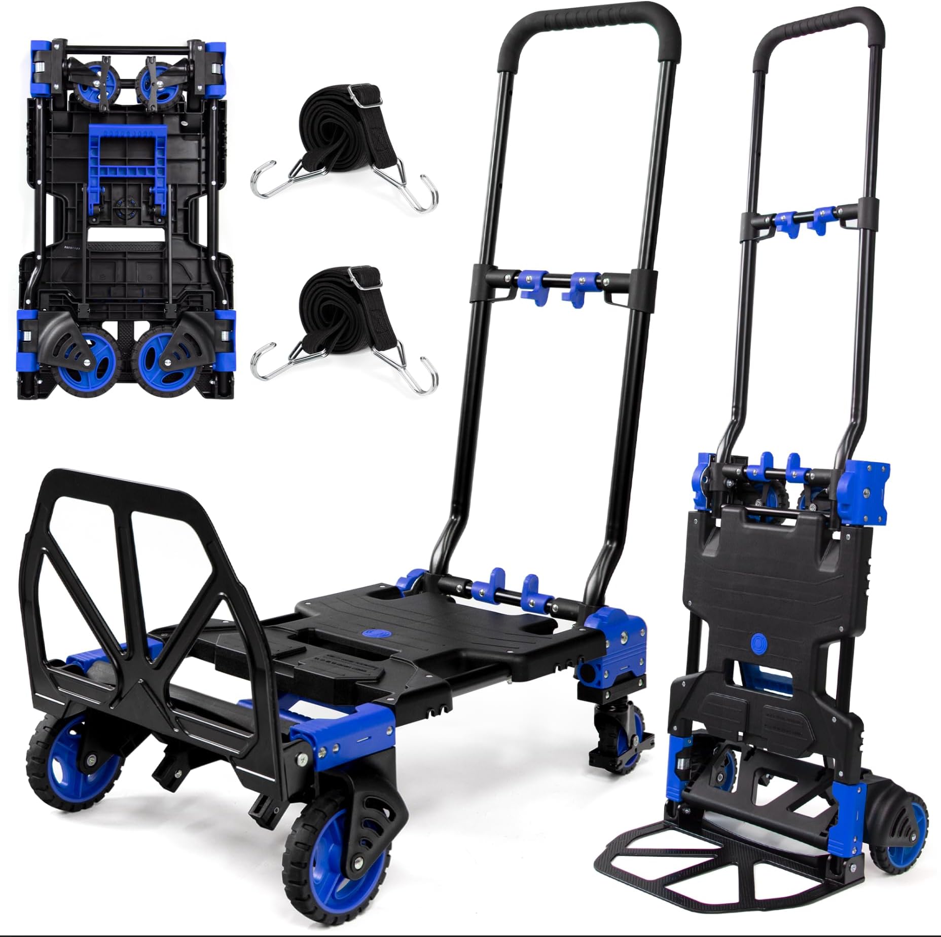 Folding Hand Truck and Dolly Cart Heavy Duty 330lb Load Carrying