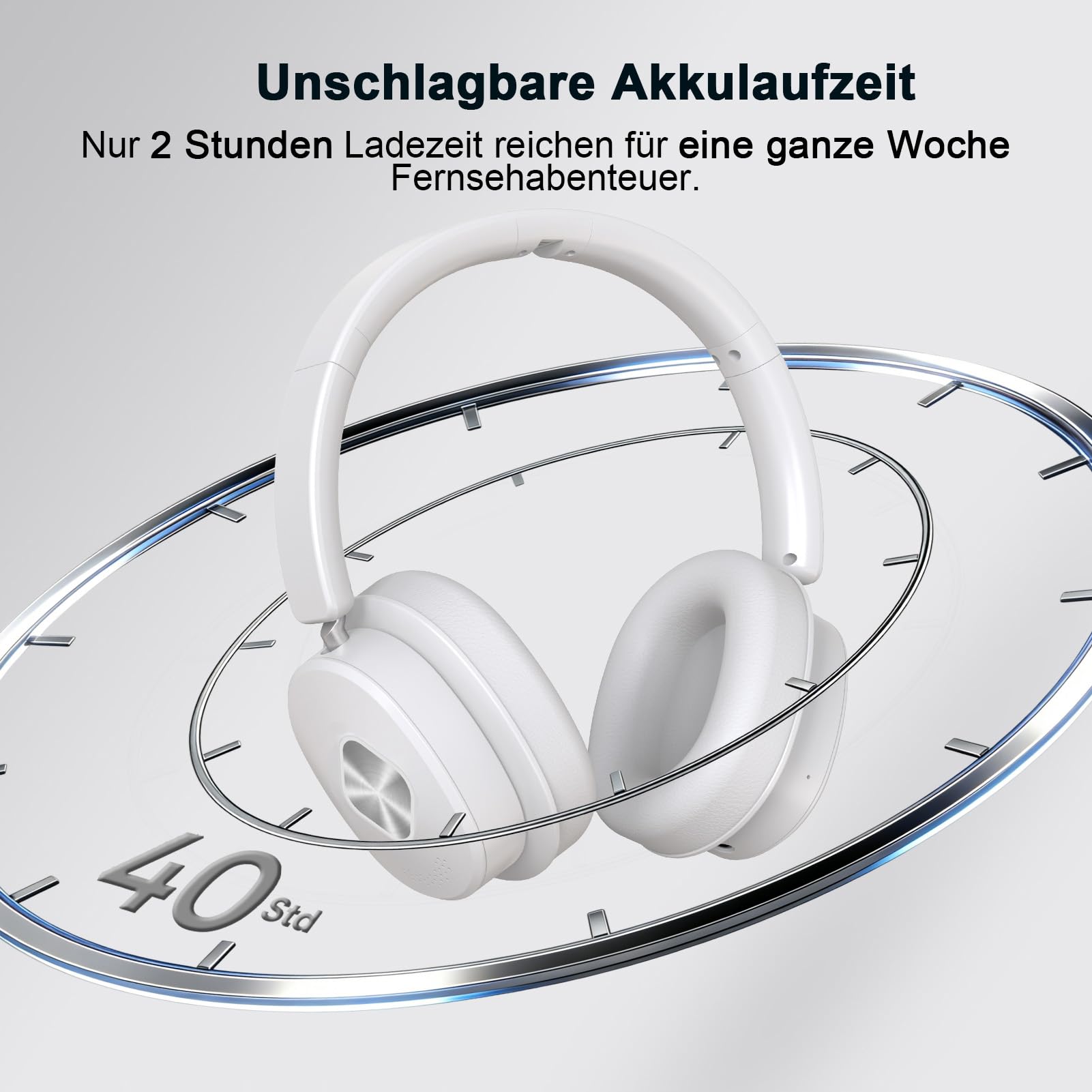 Earbay Funkkopfhörer für Fernseher, TV kopfhörer kabellos für Senioren mit Sender-Ladestation,Bluetooth 5.4 Over-Ear Kopfhörer mit 3 Audiomodi & ohne Audio-Verzögerung, Geschenk für Senioren/Eltern