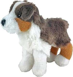 Big Country Toys - Big Sway The Australian Shepherd Dog Plush - Stuffed Farm Animals - Story Book Character - 8 Inches Long - Polyester