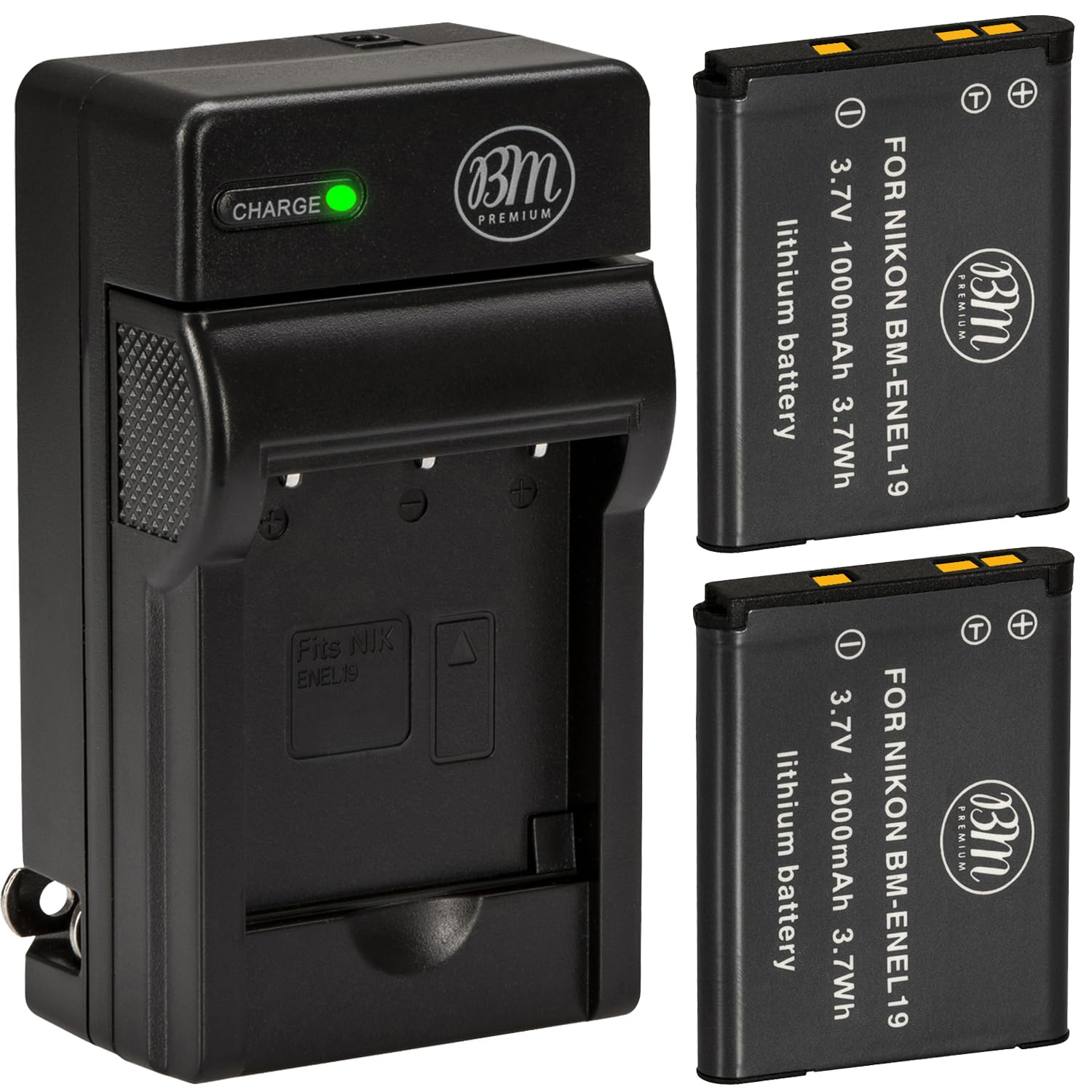 Amazon.com : BM 2 EN-EL19 Batteries and Charger for Nikon Coolpix
