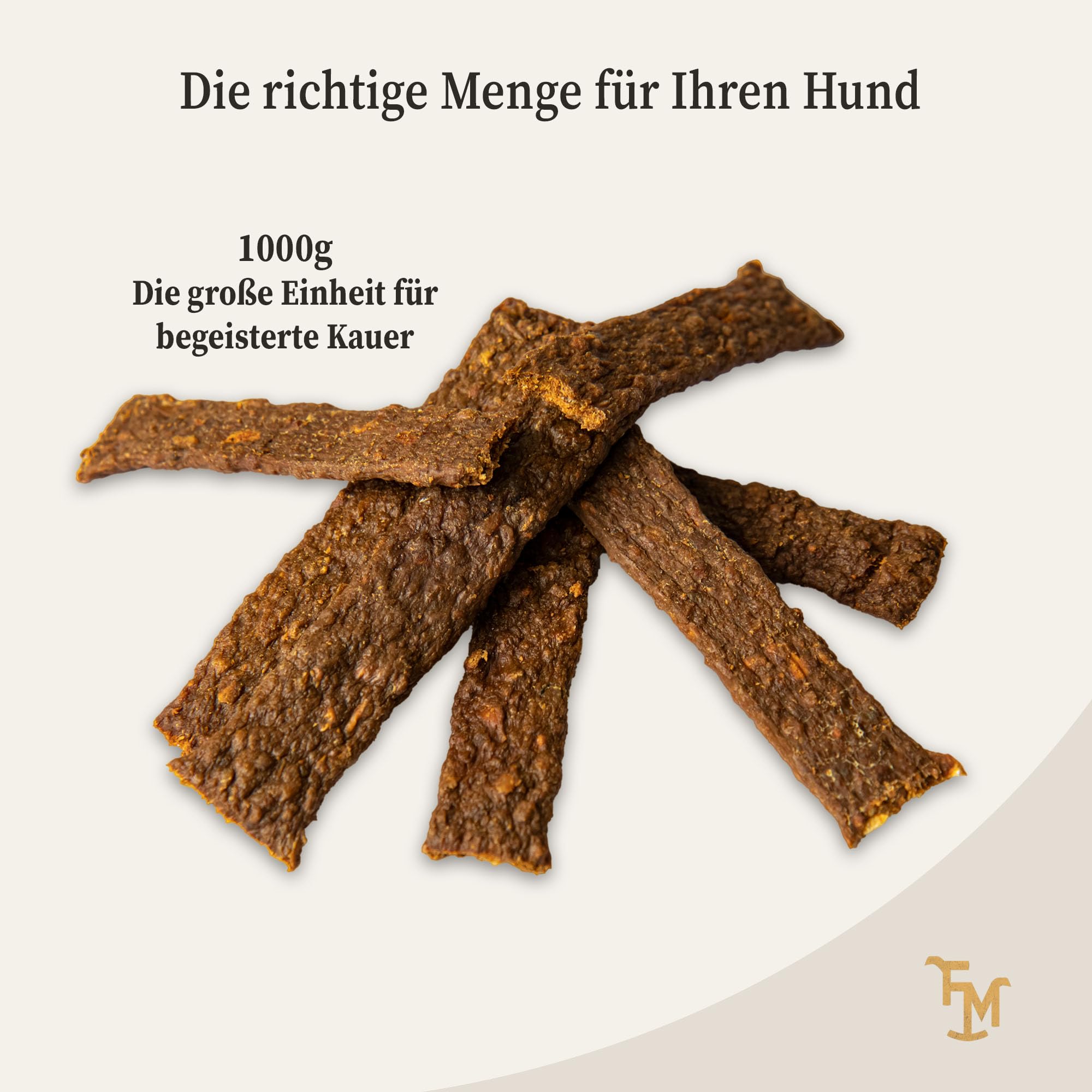 Fleischstreifen Pferd für Hunde 1000g - 100% Pferdefleisch | Monoprotein Hundesnack - hypoallergen, getreidefrei, ohne Zusätze - in 7 Sorten erhältlich - 2x150g/500g/1000g