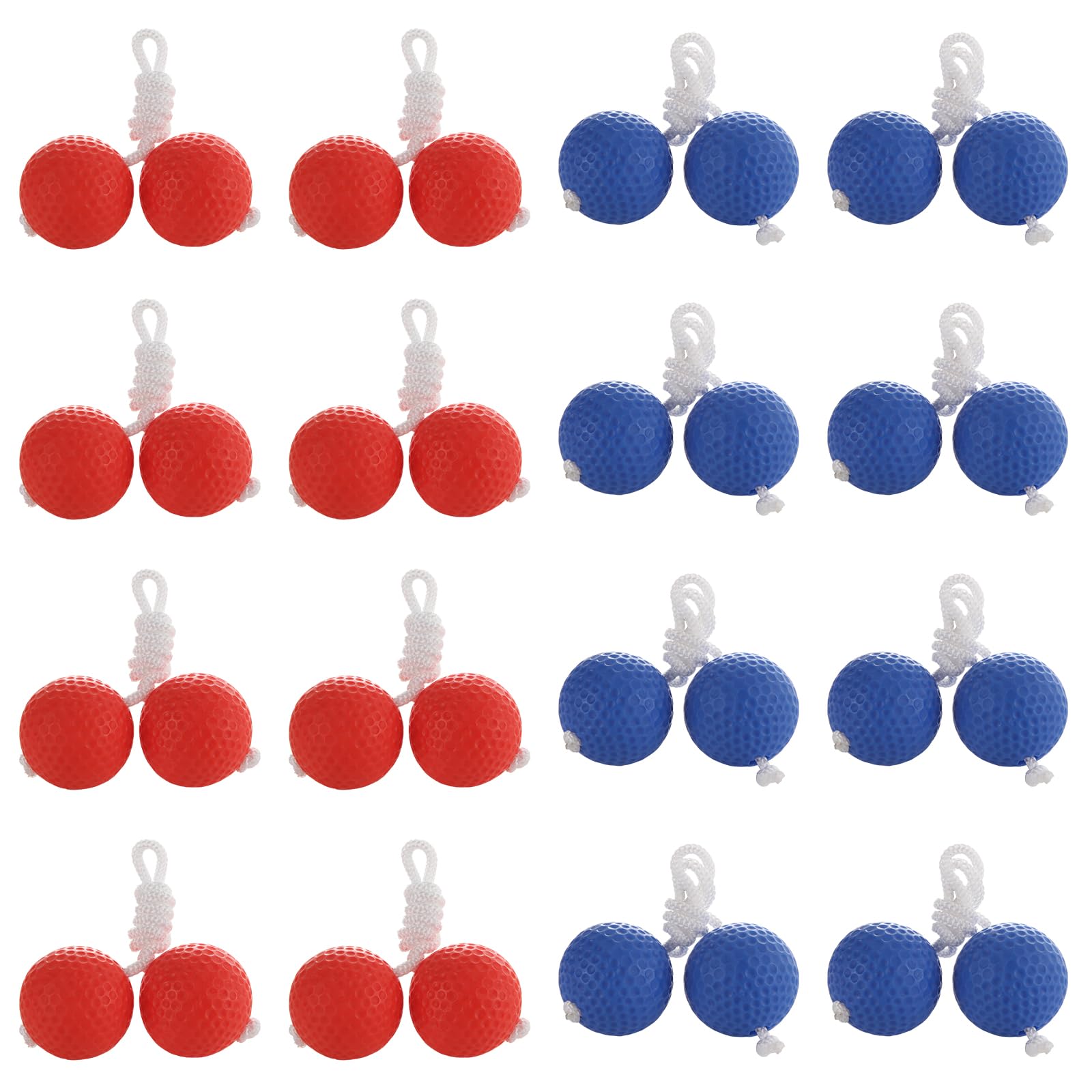 EATHEATY 16 Pack Ladder Balls Toss Replacement Set - Ladder Ball for Toss Match(‎Red Blue)