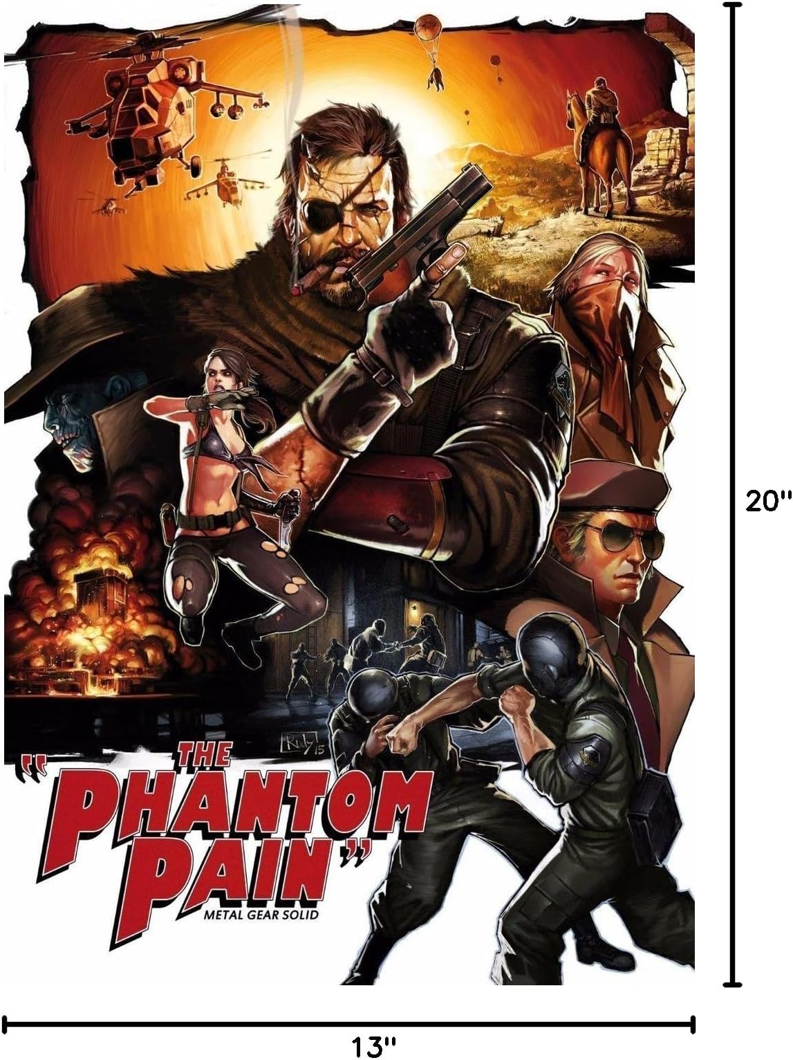 Tomorrow sunny Metal Gear Solid V 5 The Phantom Pain HIDEO Silk Wall huge Poster 20x13"