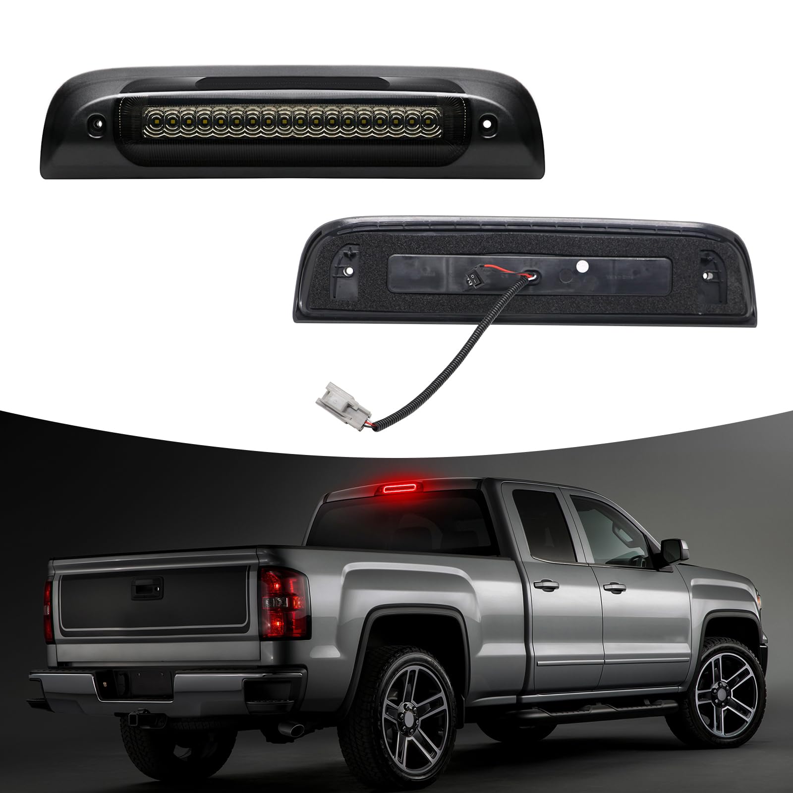 Led LED 3rd Third Tail Brake Light For 14-18 Chevy Silverado GMC Sierra 1500 2500 HD | UK 3rd Brake Light