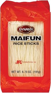 Dynasty Maifun Rice Sticks, 6.75 oz (Pack of 12) - Authentic Taiwanese Rice Noodles, No Preservatives, Perfect for Stir-Fry & Soup