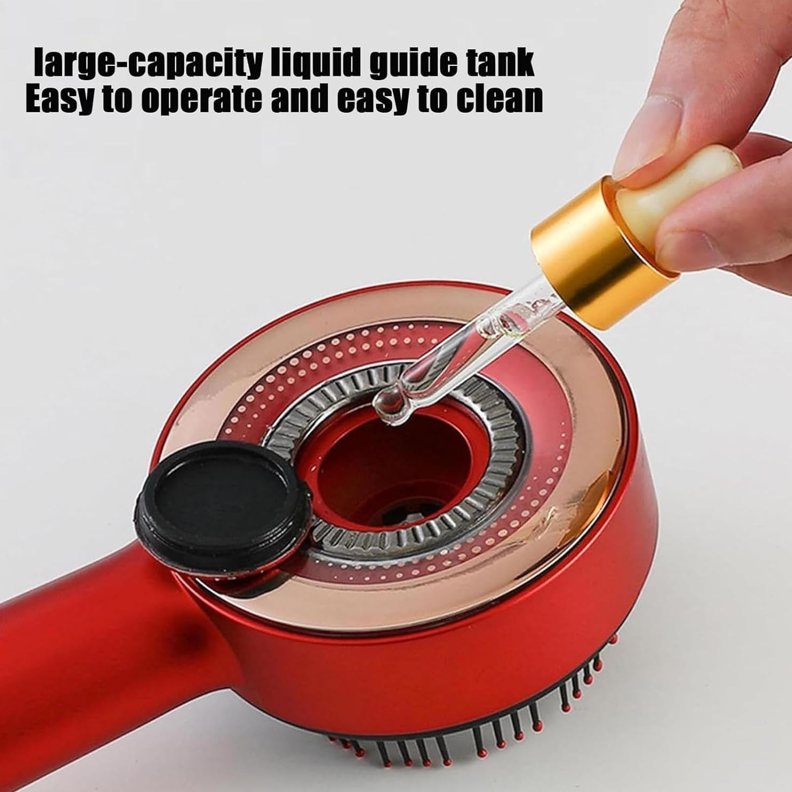 Pettine per massaggio del cuoio capelluto, massaggiatore 2 in 1 per cuoio | capelluto, applicatore per olio per capelli, massaggiatore per capelli impermeabile, massaggiatore elettrico per cuoio