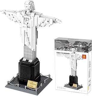 Wange Building Block Toy Christ The Redeemer Model The World's Great Architecture Series Collectible Famous Landmarks of Rio de Janeiro,Brazil Excellent Gift for Teens and Adults (973Pieces)