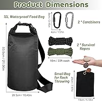 Vista 3 de Sistema de colgar bolsas de comida para osos, kit ultraligero para bolsas de oso de campamento que incluye bolsa de oso impermeable de 10 L, sistema