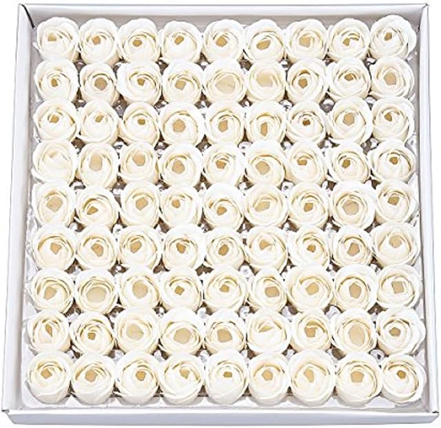 81PCS Soap Rose Flower - Flora Scented Soap Rose Flower - Plant Essential Oil Soap, Gift for Anniversary/ Birthday/ Wedding/ Valentines Day/ Mothers Day Gift Box
