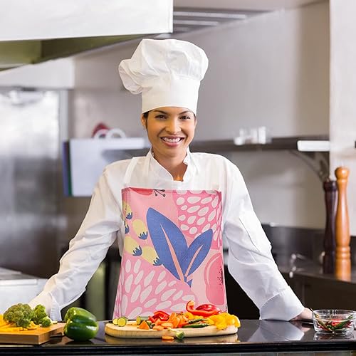 Miniatura 7 de KESYOO Cooking Kitchen Apron BBQ Apron Barista Apron Waterproof Bib Aprons Wipe for Men Women Pink
