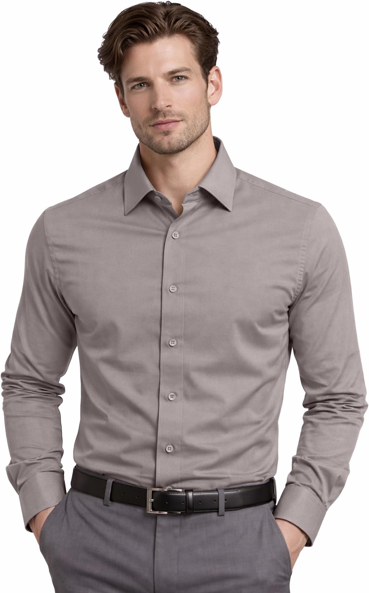 Men’s Shirt Regular Fit Solid Self-Cord Cotton Blended, Soft Fabric Stylish Formal Wear Man Shirt, Spread Collar Full Sleeves,(Available in Plus Size)