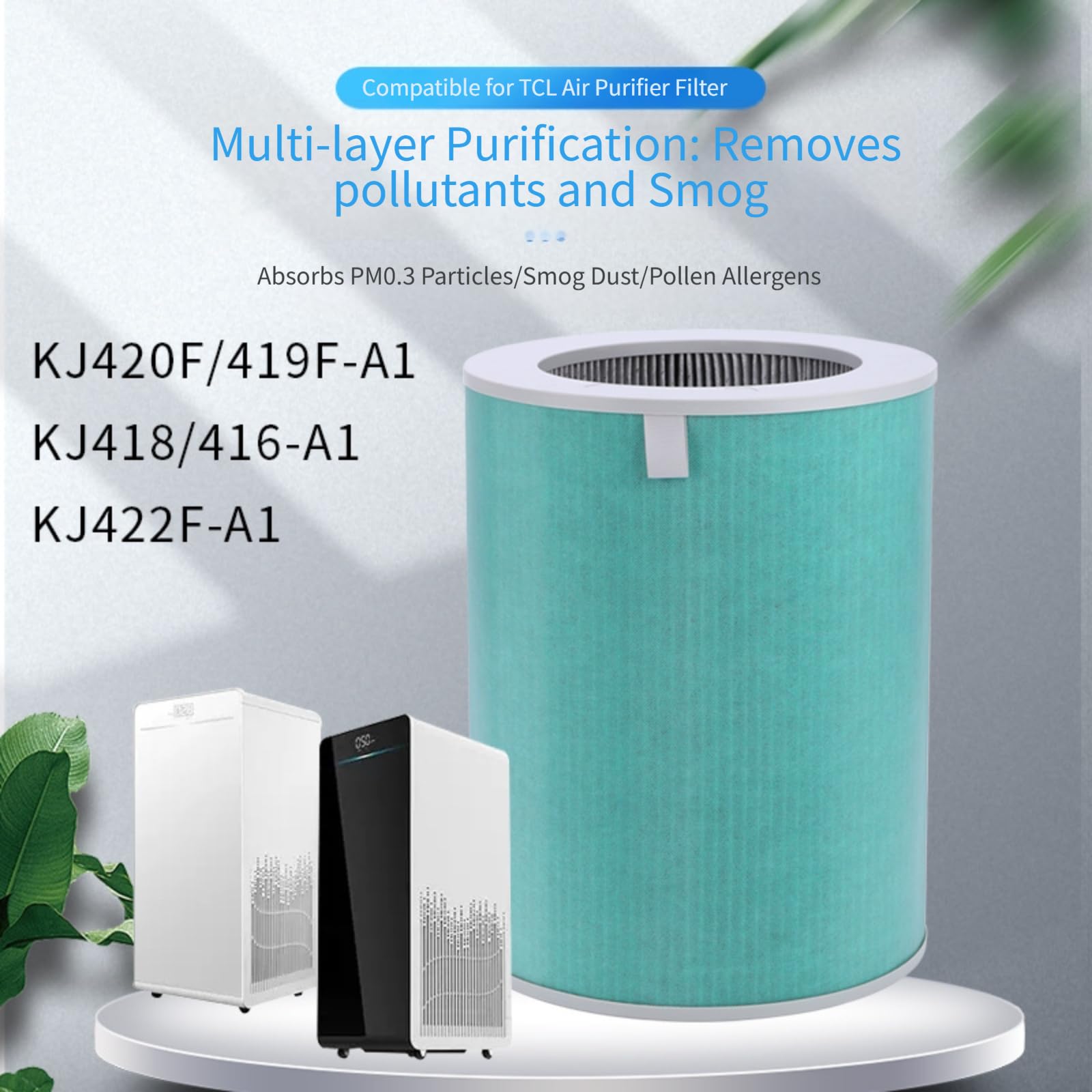 Aktivkohle Vorfilter Set für TCL Luftreiniger KJ422F Aktivkohle