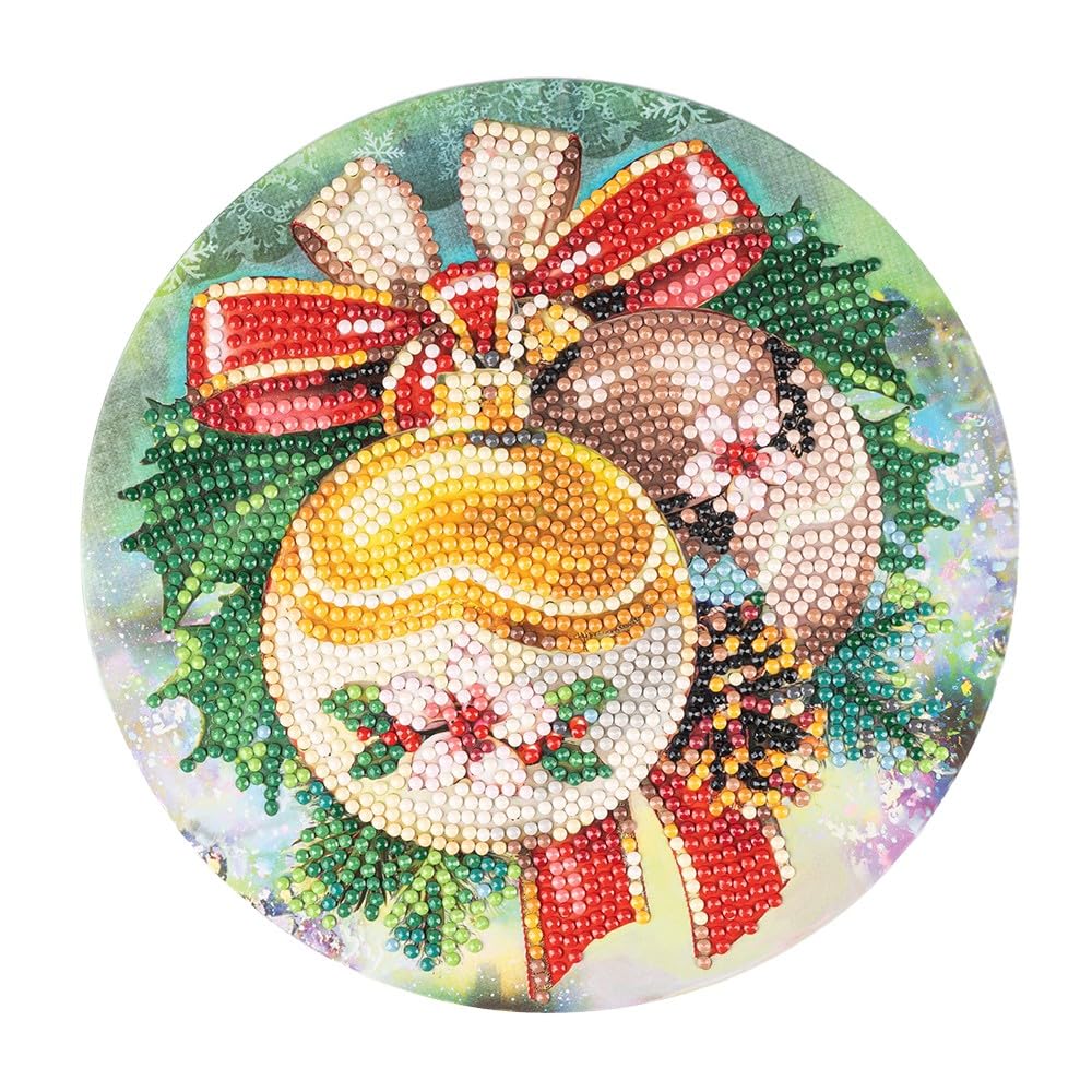 Quadro Diamond Painting Per Finestra - Doppia Faccia Con Uccellino E Cinciallegra, 20 Cm Diametro - Foto 3