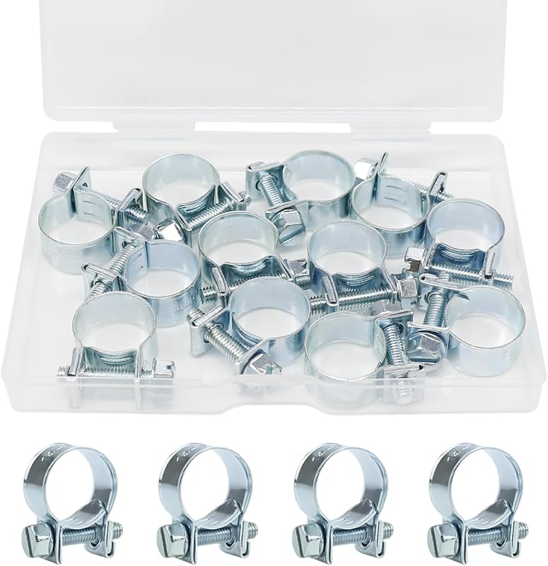 Abraçadeiras para Mangueira Automotiva zDwfDc 14–16 mm para Linha de Combustível – Pacote com 12
