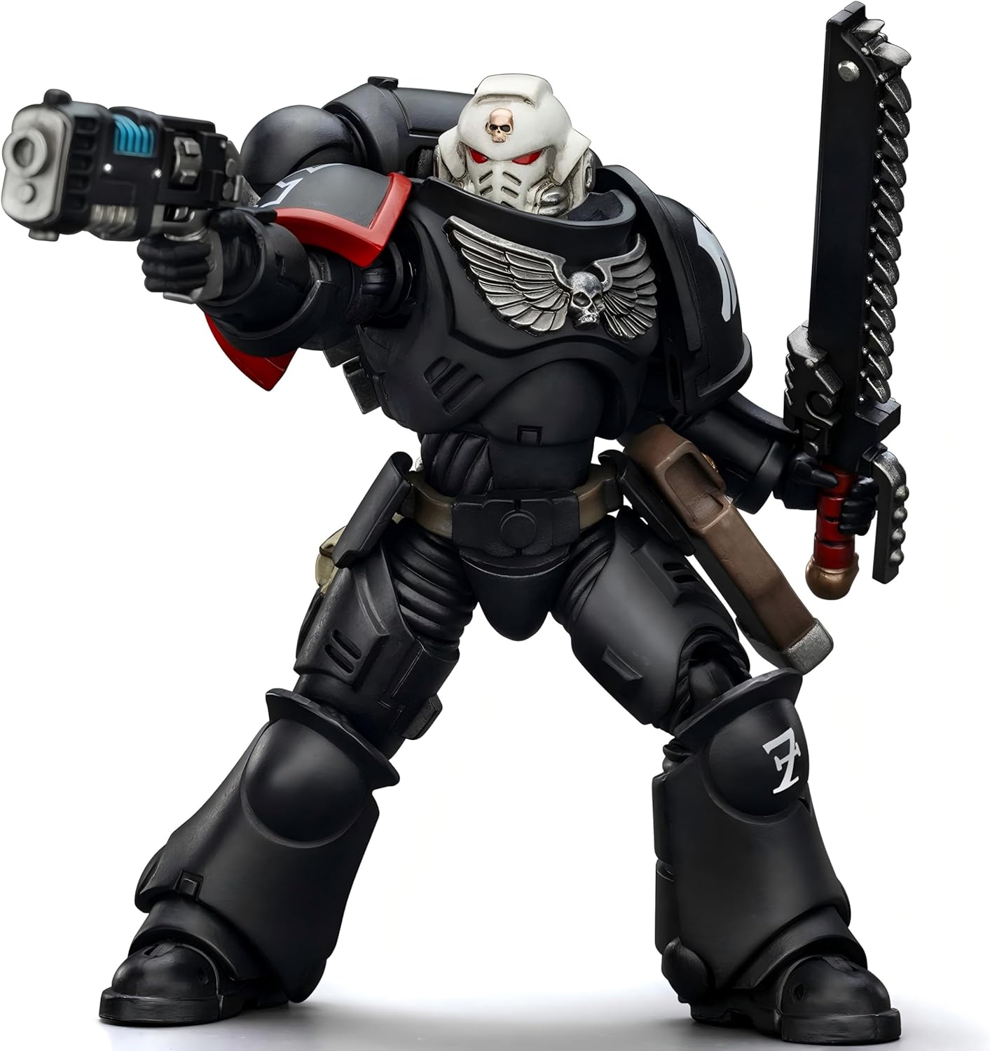 JOYTOY Warhammer 40K Raven Guards Interstellar Warrior Sergeant Ashan 1/18 Scale Collectible Display Model, Articulated Figurine for Collection & Gifts - JT4584