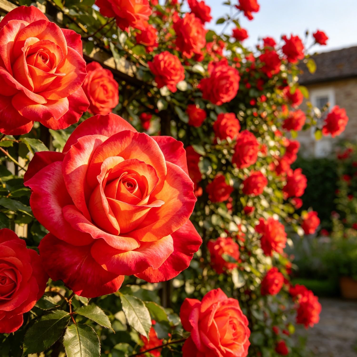 Climbing Rose-Hardy Perennial,Garden Flowers,Ornamental Flowers,Wedding Flowers，Professional Planting for Stunning Garden Displays-1000pcs-D