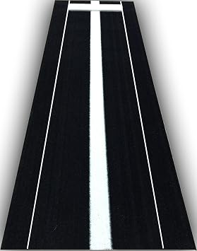 Premium 10 Feet X 3 Feet Baseball or Softball Pitching Training Mat with Permanent 6 Inches x 24 Inches Pitching Rubber