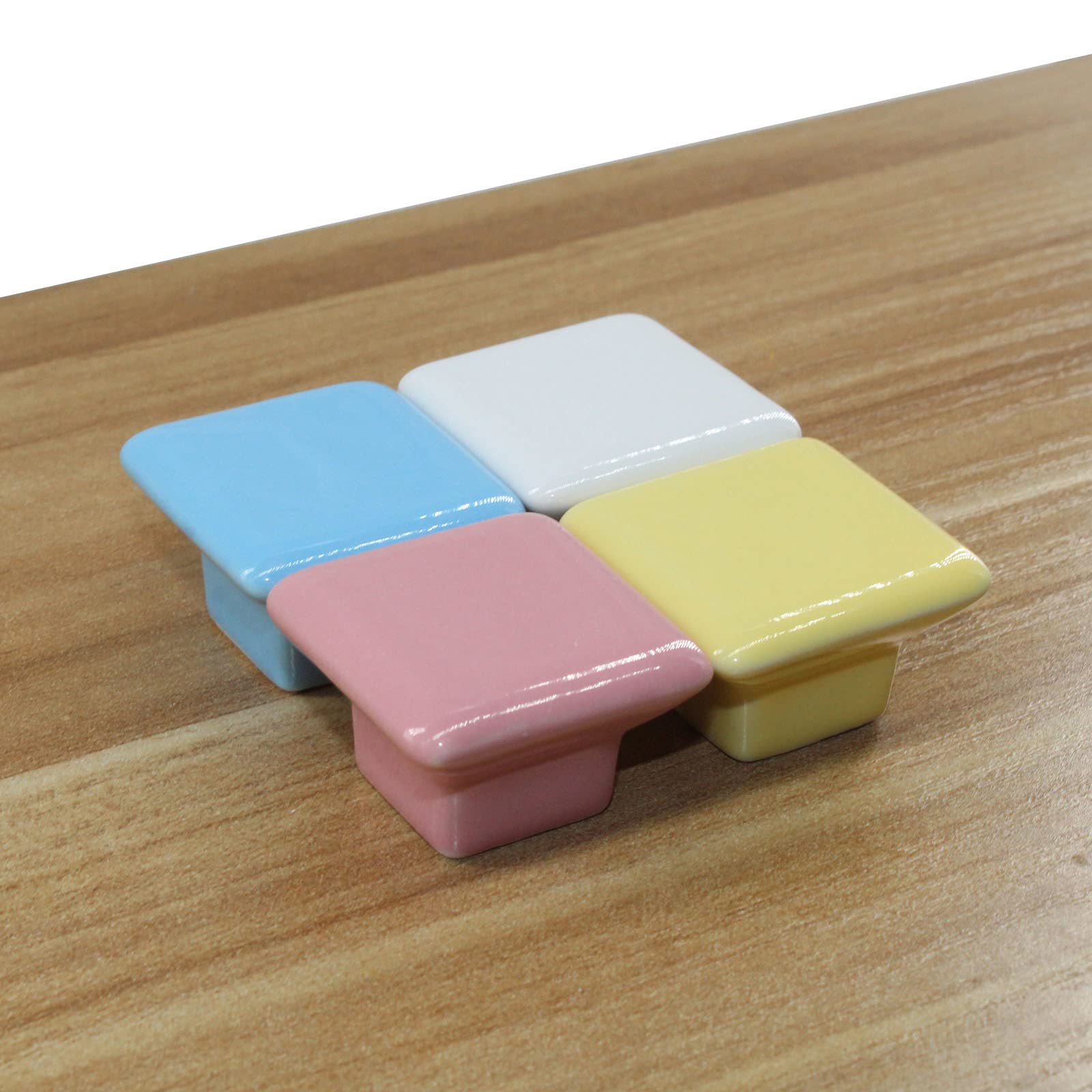 Maniglia in ceramica bianca per porte e armadietti per camerette dei bambini, 8 pezzi