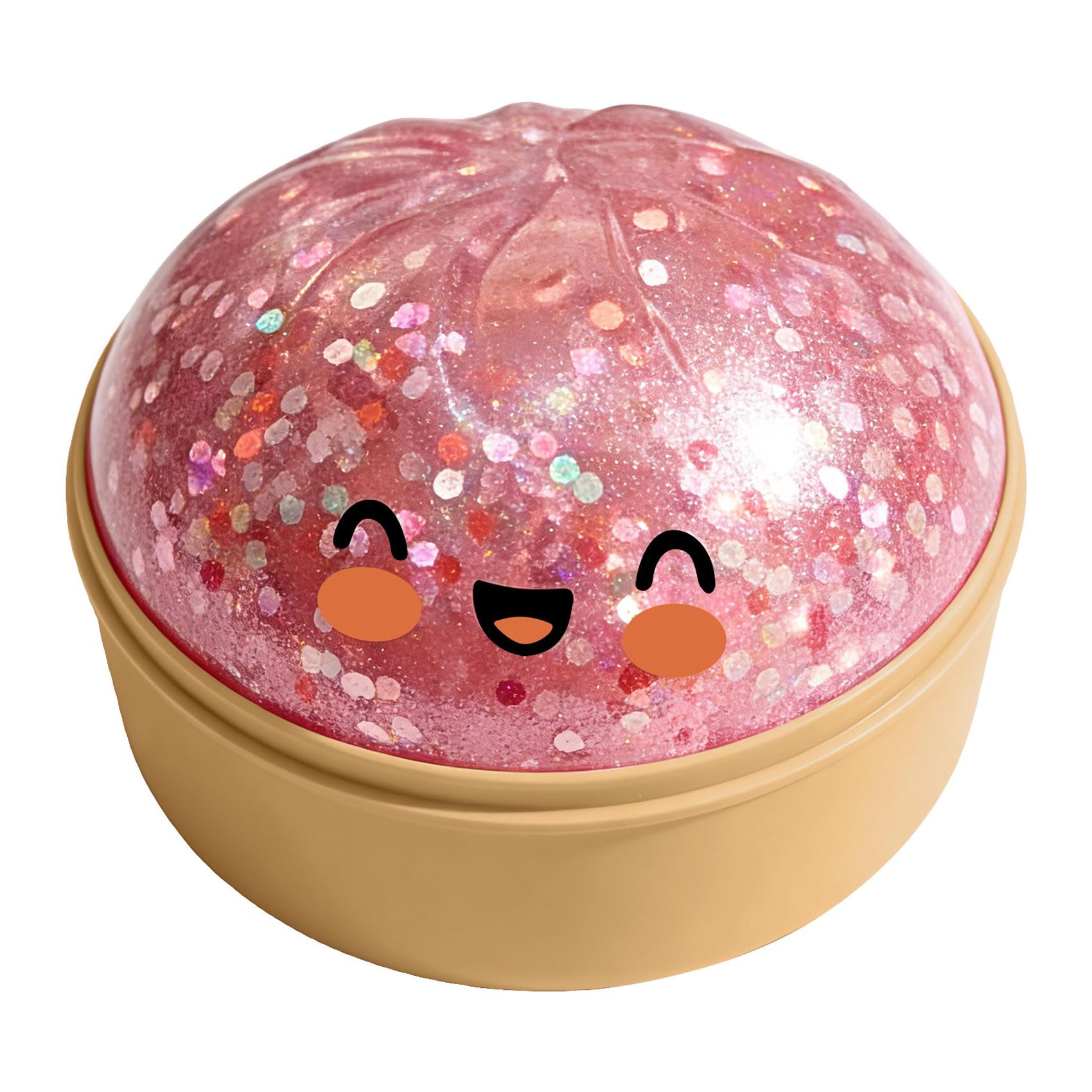 Glitter Dumpling Squishy, Squishy dumpling, Colorful Dumplings Stress Fidget, Soft Squeeze Decompression Dough, Sensory Stress Ball Squeeze Toys (Pink) â image 1