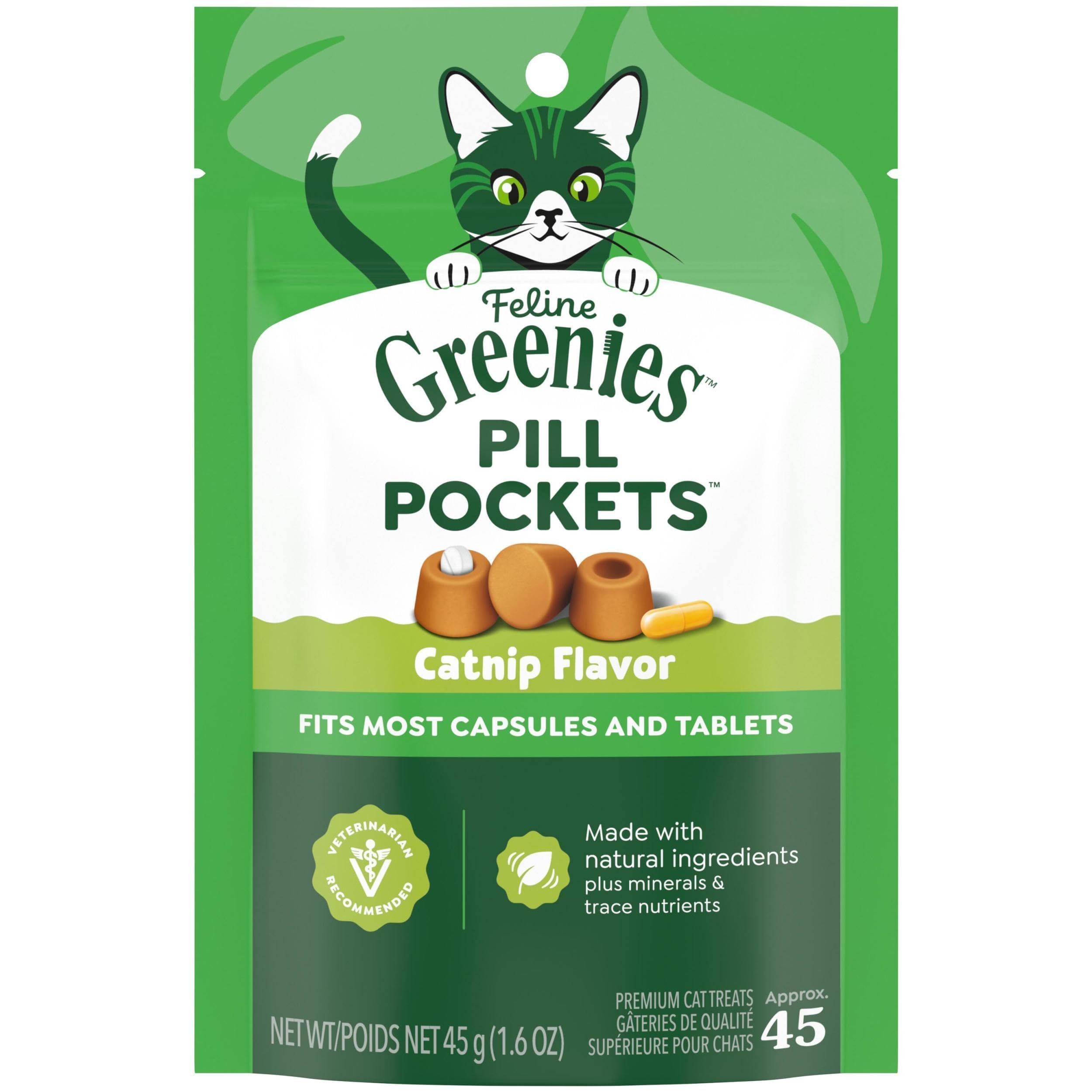 Feline Pill Pockets Catnip Flavor For Tablets & Capsules 45-Count