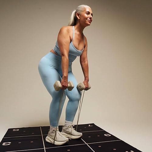 Miniatura 7 de Pvolve Juego de bandas para el cuerpo bandas de resistencia ligeras y pesadas con funda de transporte, añade hasta 35 libras de carga, fuerza y tono