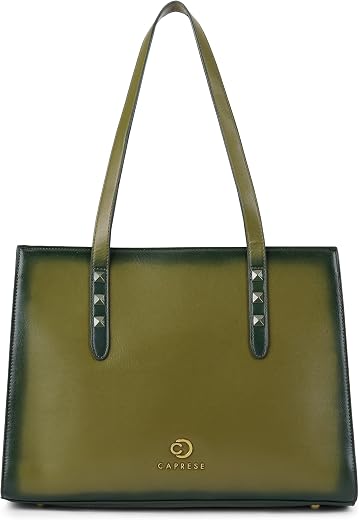 Caprese Dee Large Laptop Compatible Tote Bag for Women with Multi Compartments | Stylish Shoulder Bag with Premium Metal L...