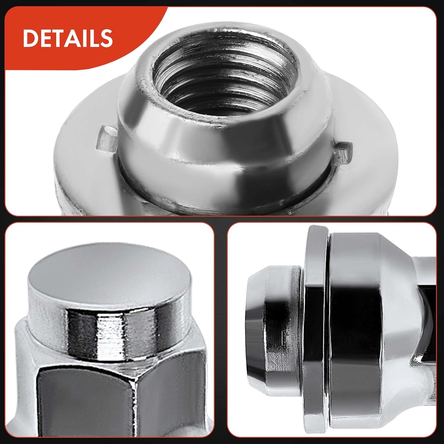 A-Premium Wheel Lug Nuts Compatible with Jaguar XF 2009-2014 XJ XE F-Type XK XKR XFR XFR-S XKR-S XJR Front or Rear Side 10-PC Set