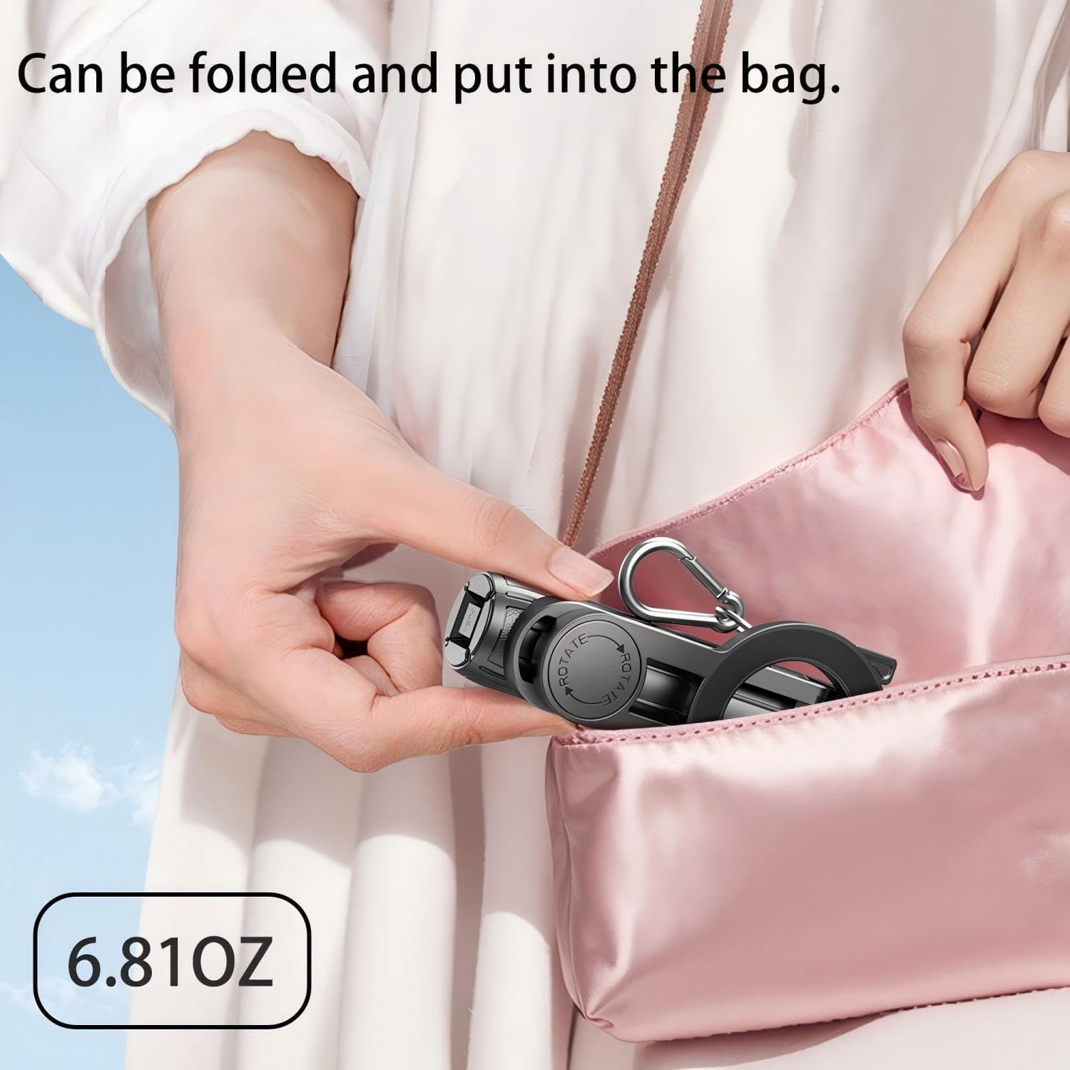 Magnetic Pocket Selfie Stick, 4 in 1 Multifunctional Mini Selfie Stick for iPhone with Bluetooth Remote, 360° Rotation Compact Portable Selfie Stick Tripod for Travel Vlogging