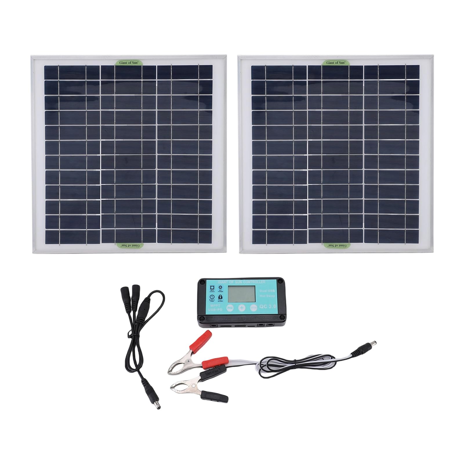Solar Panel Set Solars Panel Fast Charging Controller Intelligent Regulator for Home/Outdoor Camping Set