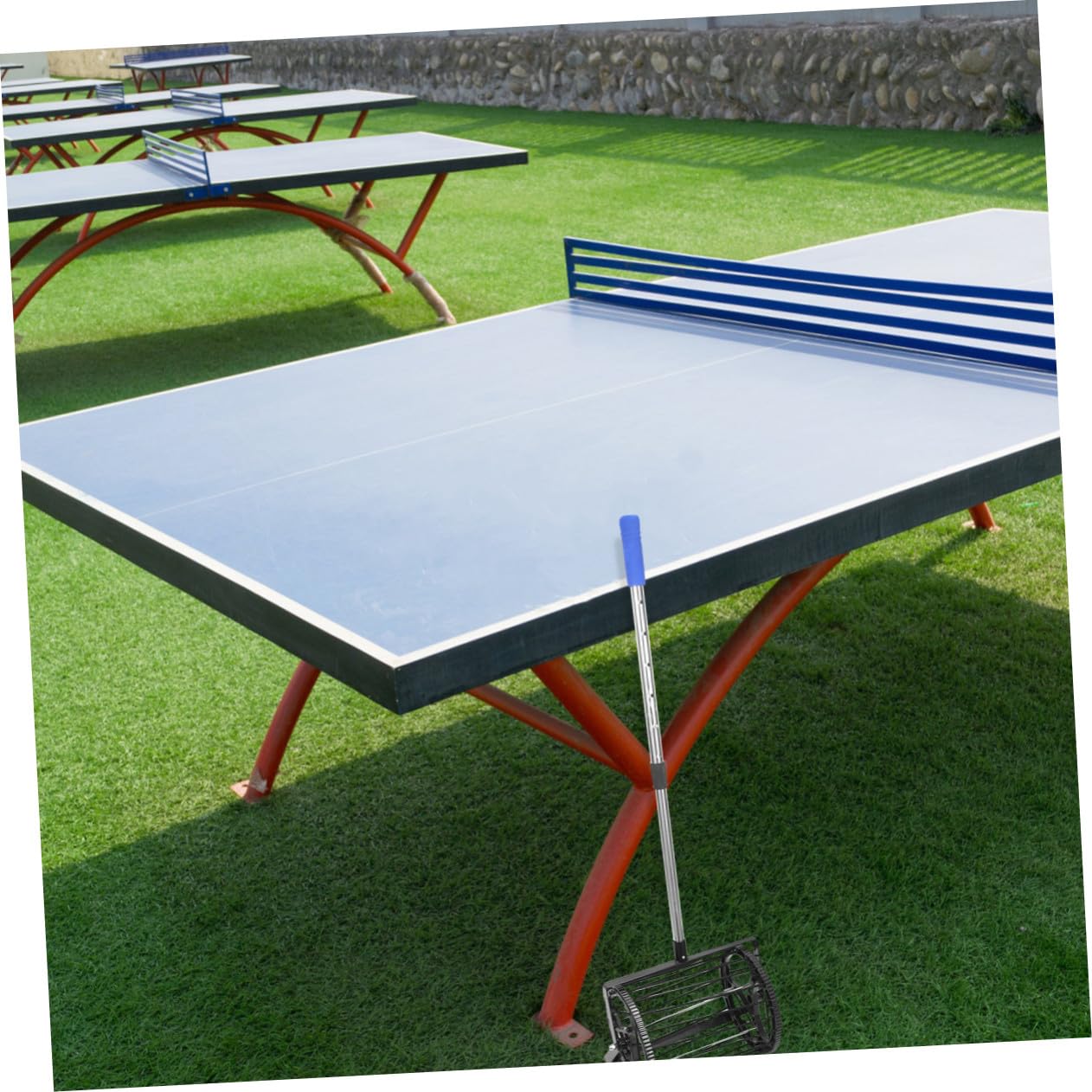Toddmomy Trommelförmiger Tennistrainer mit Ballsammler für Tischtennis Training Tragbar und Verstellbar Nylon und Polyester Material Fassungsvermögen 125 Bälle