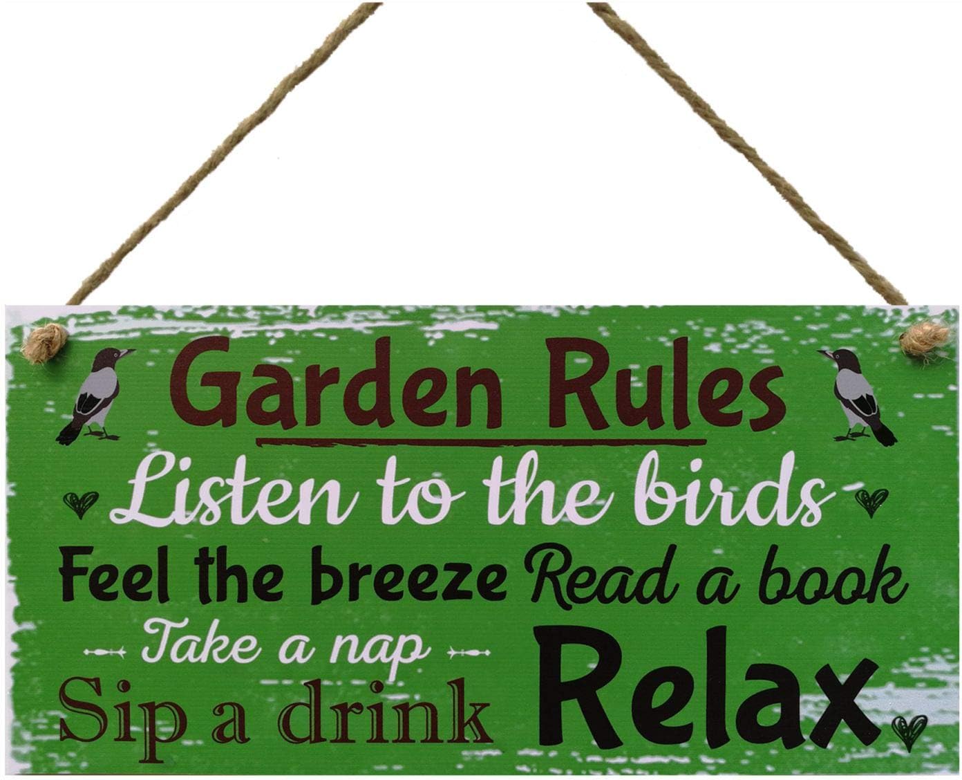 Meijiafei Garden Rules Sign-Listen to Sale item The Denver Mall Birds Feel Breeze