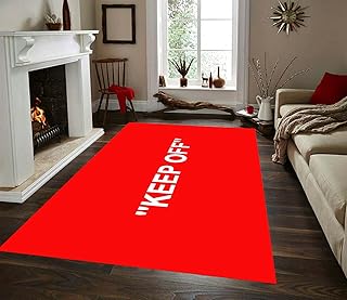 Keep Off - Tappeto classico, per soggiorno, tappeto per ventilatore, tappeto popolare, regalo personalizzato, tappeto a tema, decorazione per la casa, tappeto, 127,3 cm x 177,8 cm = 120 cm x 180 cm.