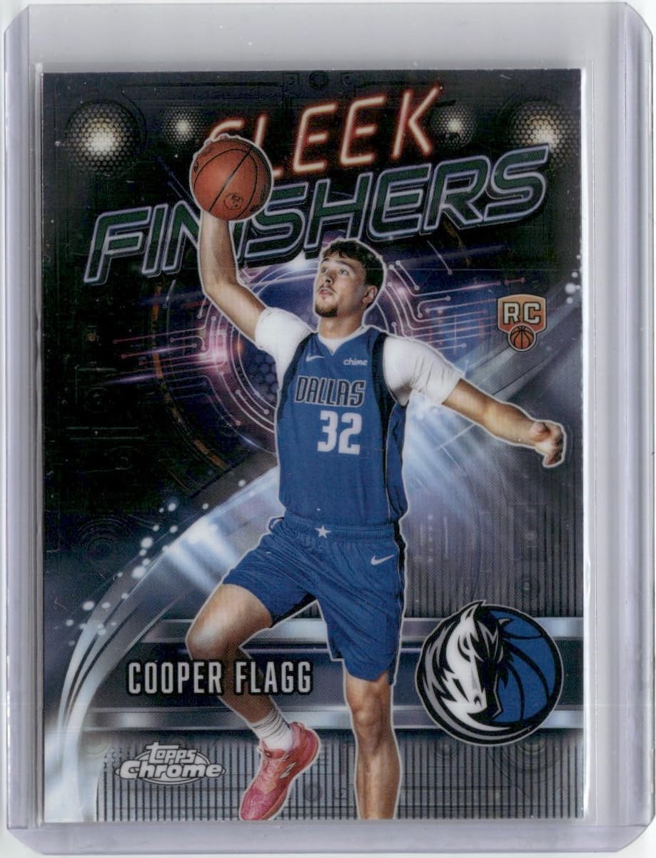 2025-26 Topps Chrome #SF-21 Cooper Flagg Sleek Finishers Rookie RC Basketball Card
