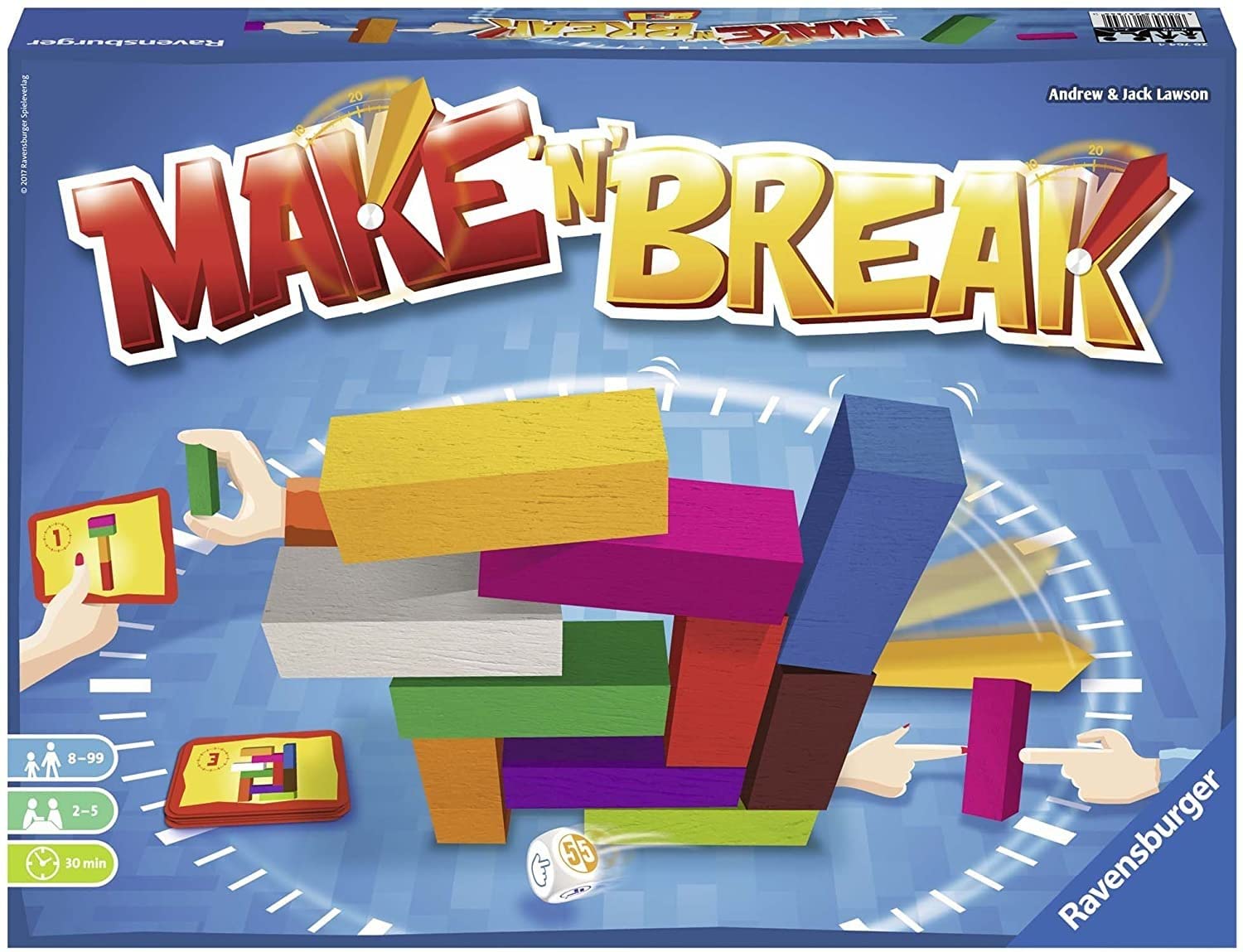 Ravensburger- 26764 Juego Make'n Break, Juego de Habilidad, Juego de Mesa, 2-5 Jugadores, Edad 8+, Version Española