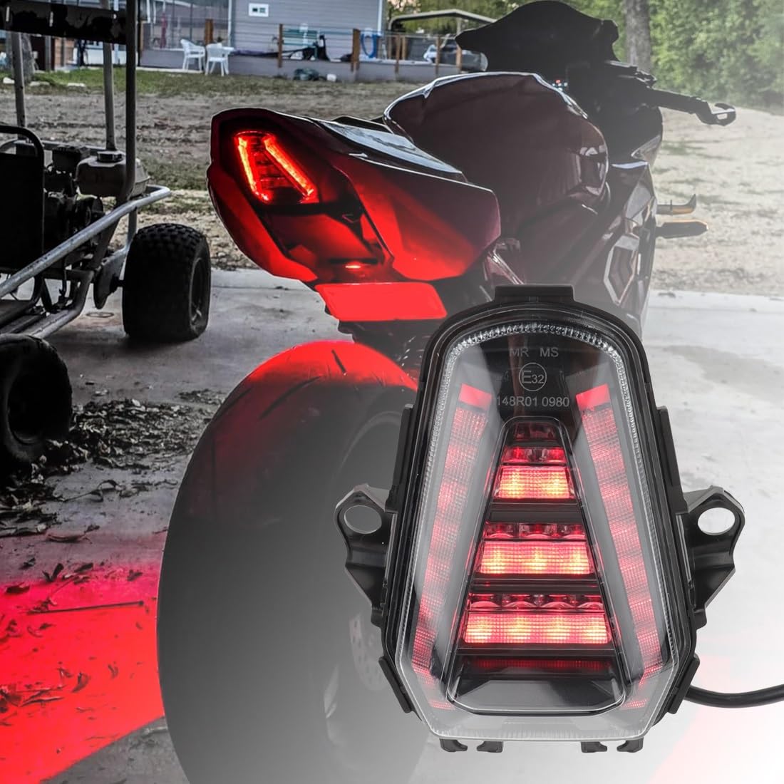 Amazon.com: Smoked LED Tail Light w/ Turn Signals for CB650R