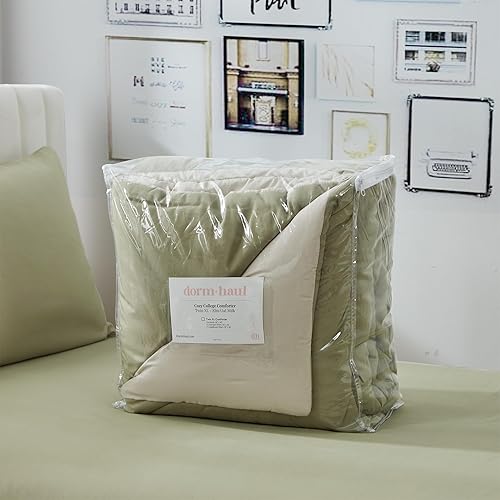 Miniatura 4 de Dorm Haul Cozy College - Juego de edredón - Ropa de cama individual XL - Leche de olmoavena