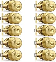 Vista 65 de Probrico Pomos de puerta negro mate, manijas de puerta con cerradura y perilla, pomos de interior sin llave para baño y dormitorio, paquete de 2