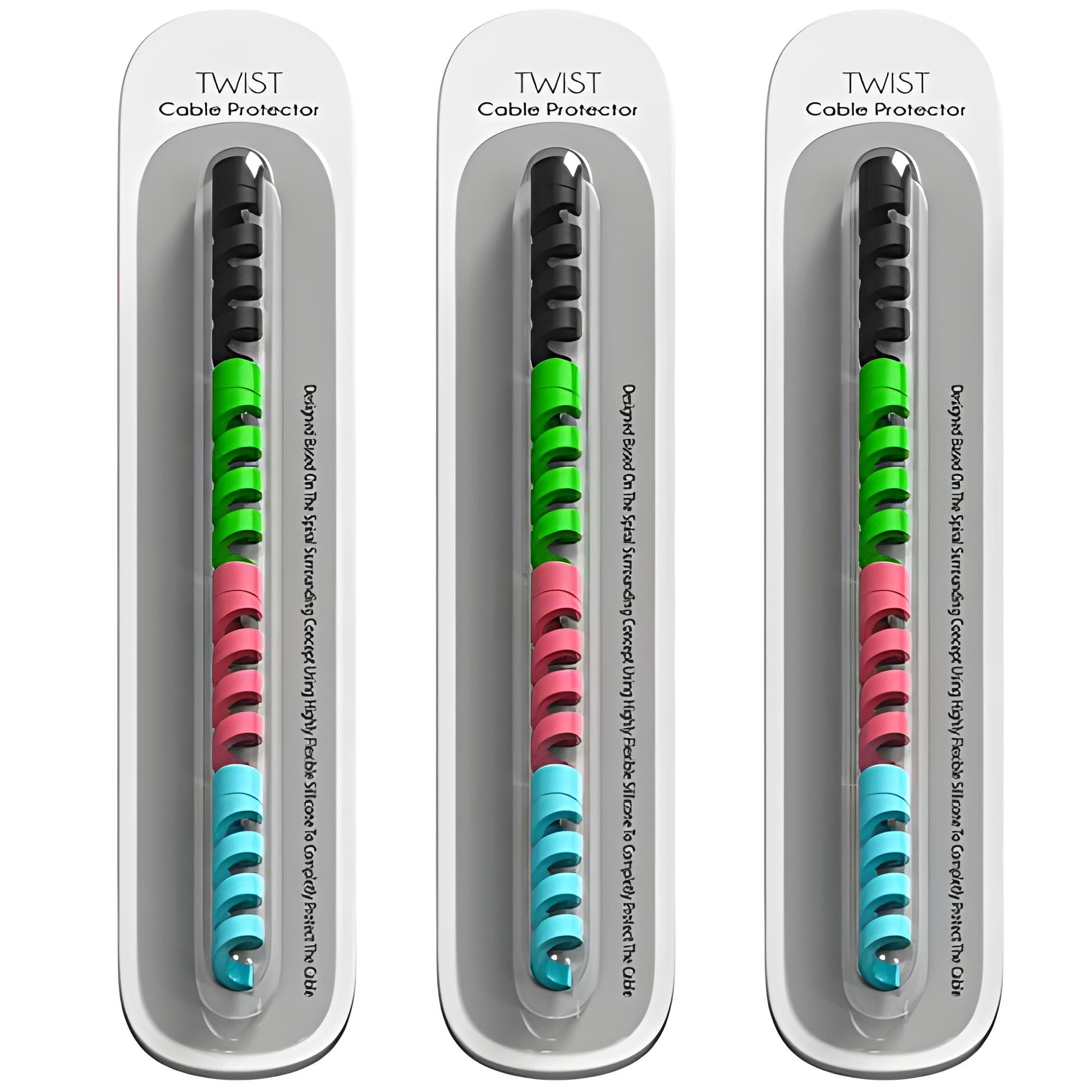 Sound Spiral Charger Cable Protector (Set of 3) - Data Cable Saver, Charging Cord Protective Cover for Headphones, MacBook, Laptop, Earphones, Cell Phones (B0CG95Q34V) Amazon Price History, Amazon Price Tracker