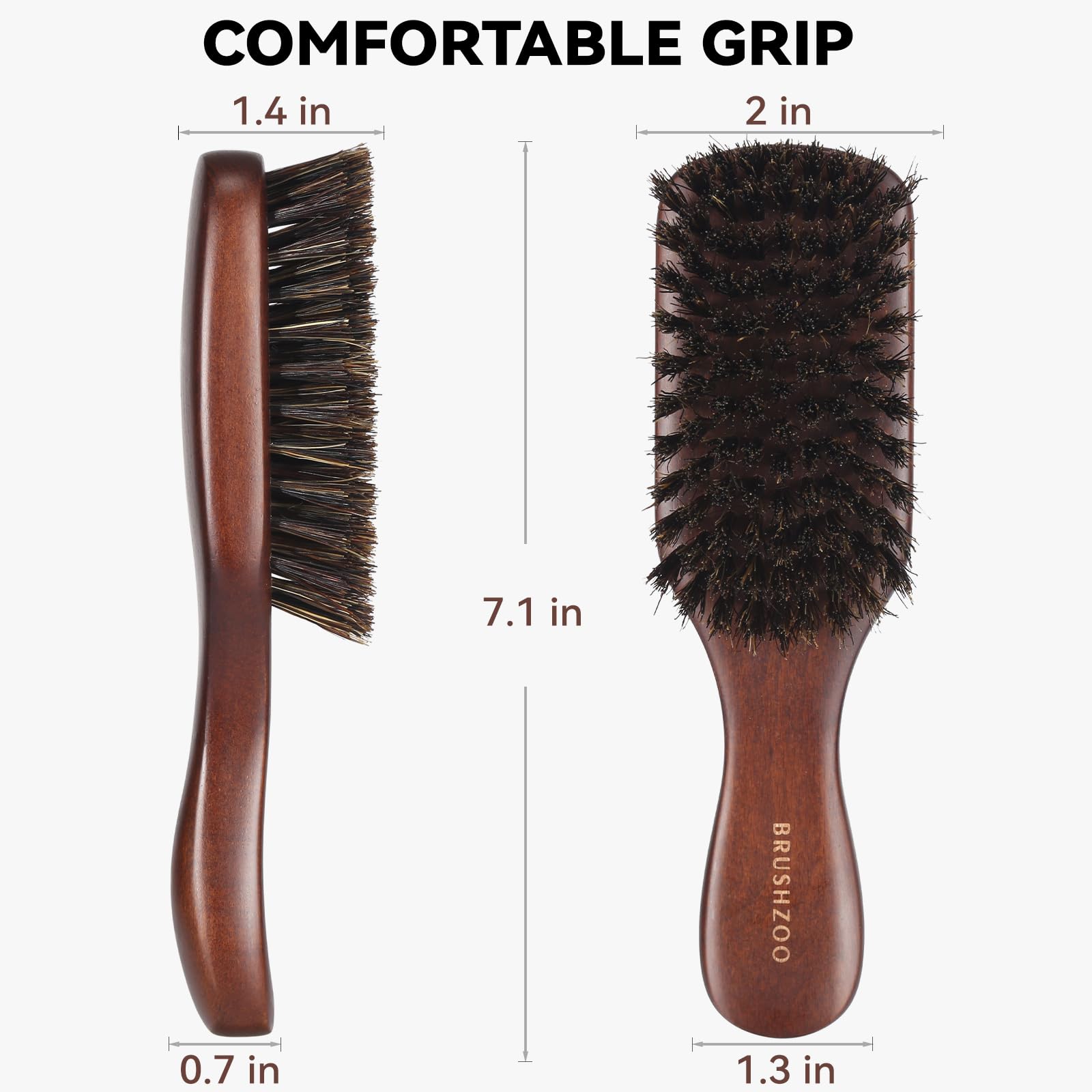 Spazzola per capelli e barba per tipi di capelli da uomo, perfetta per capelli spessi o sottili, spazzola per capelli da uomo e spazzola da barba
