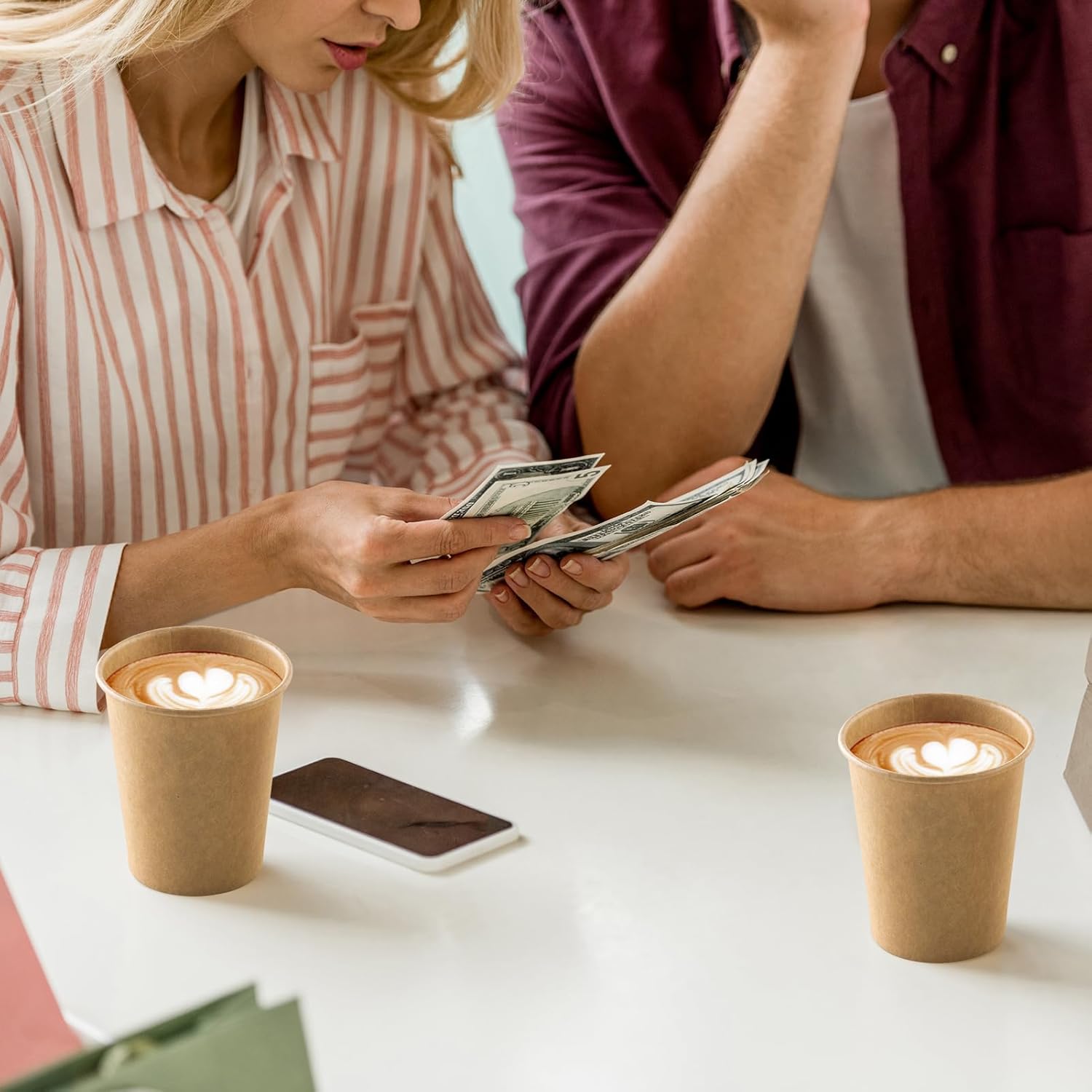 LITOPAK 300 Pack Disposable Coffee Cups 8 oz Paper Cups for Water, Coffee, Juice, and Tea, 8 Ounce Hot Paper Cups for Home, Restaurant, Store, and Cafe - Image 7