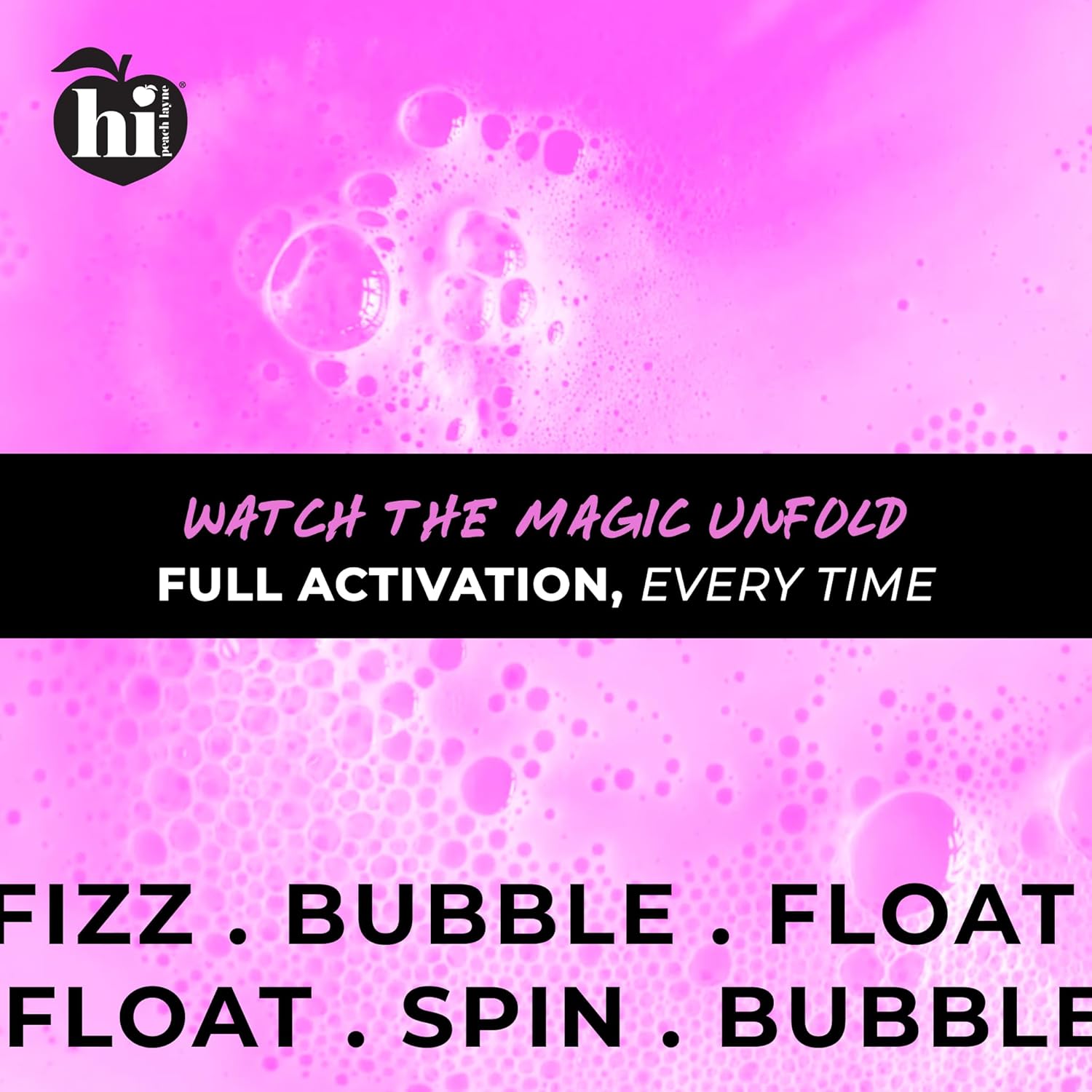 Hi Peach Layne Cherry Blossom Bath Bombs 12-Pack (3.5 oz Each) – Vegan, Clean Beauty Spa Gifts for Women & Kids, Fun Fizzing Bath Bombs for Girls - Image 5