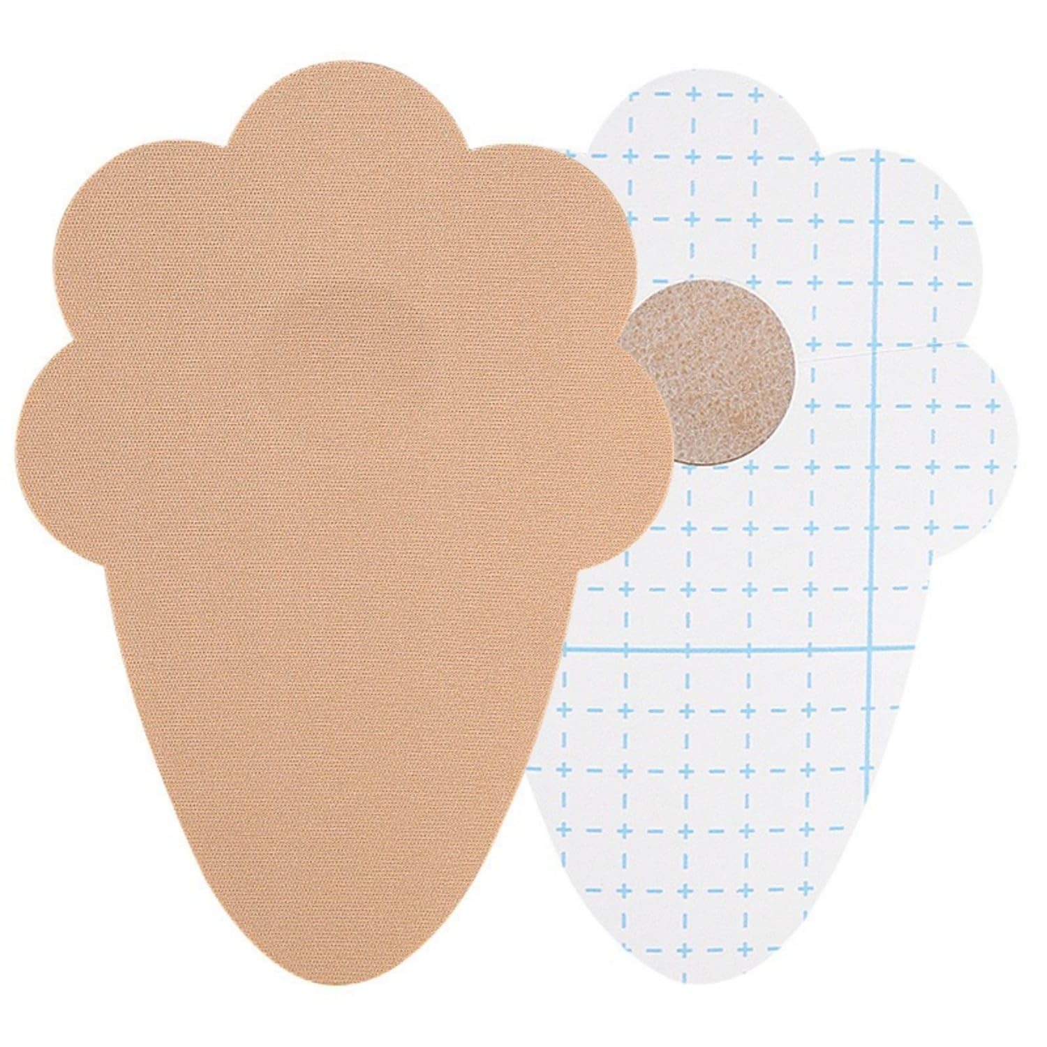 UJEAVETTE Peel-Off Liner Puff-shapedShaped Bra Tape Rounded Petal Edges Self-Adhesive Bra Tape Lightweight Underwear Accessory Polyester, Nude L-image-38