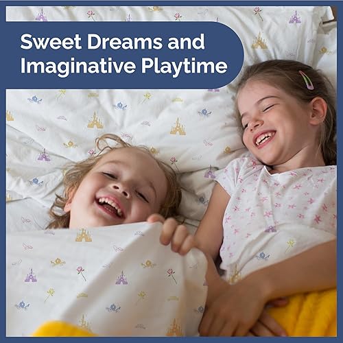 Miniatura 7 de CGK Linens Sábanas tamaño individual, juego de 3 piezas, de princesa y rosa, temática de castillo, ultrasuave, transpirable, lavable a máquina, para