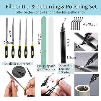 84pcs 3D Printer Tools Kit, 3D Printer Accessories for All FDM/SLA Printers, Include Nozzle Cleaner, Scraper, 5 Types Files, Brushes, Wire Cutter, Engraving Knife, Deburring Tool, 5-in-1 Wrench