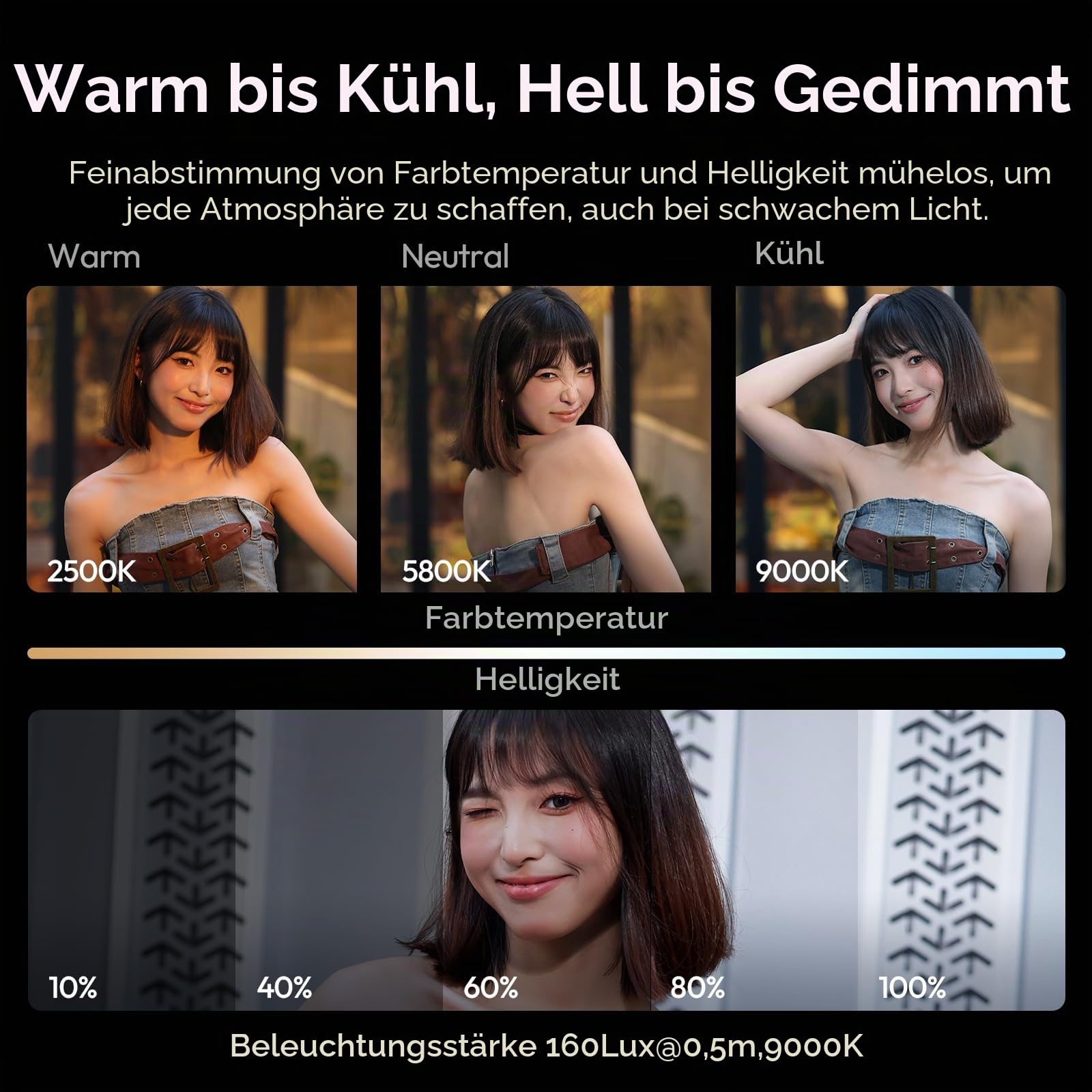 ULANZI ML05 Magnetische Selfie Licht für iPhone, Dual Magnet LED Ringlicht mit Spiegel, 9000K CRI≥97, Weitwinkel-Beleuchtung, Handy-Licht ideal für Reise-Vlogs, Foto- und Videoaufnahmen