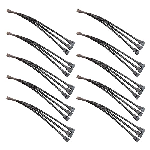 BUYMINERS.CA Cable de extensión divisor de ventilador de PC, divisor de ventilador PWM de 1 a 3 compatible con ventiladores de refrigeración de PC