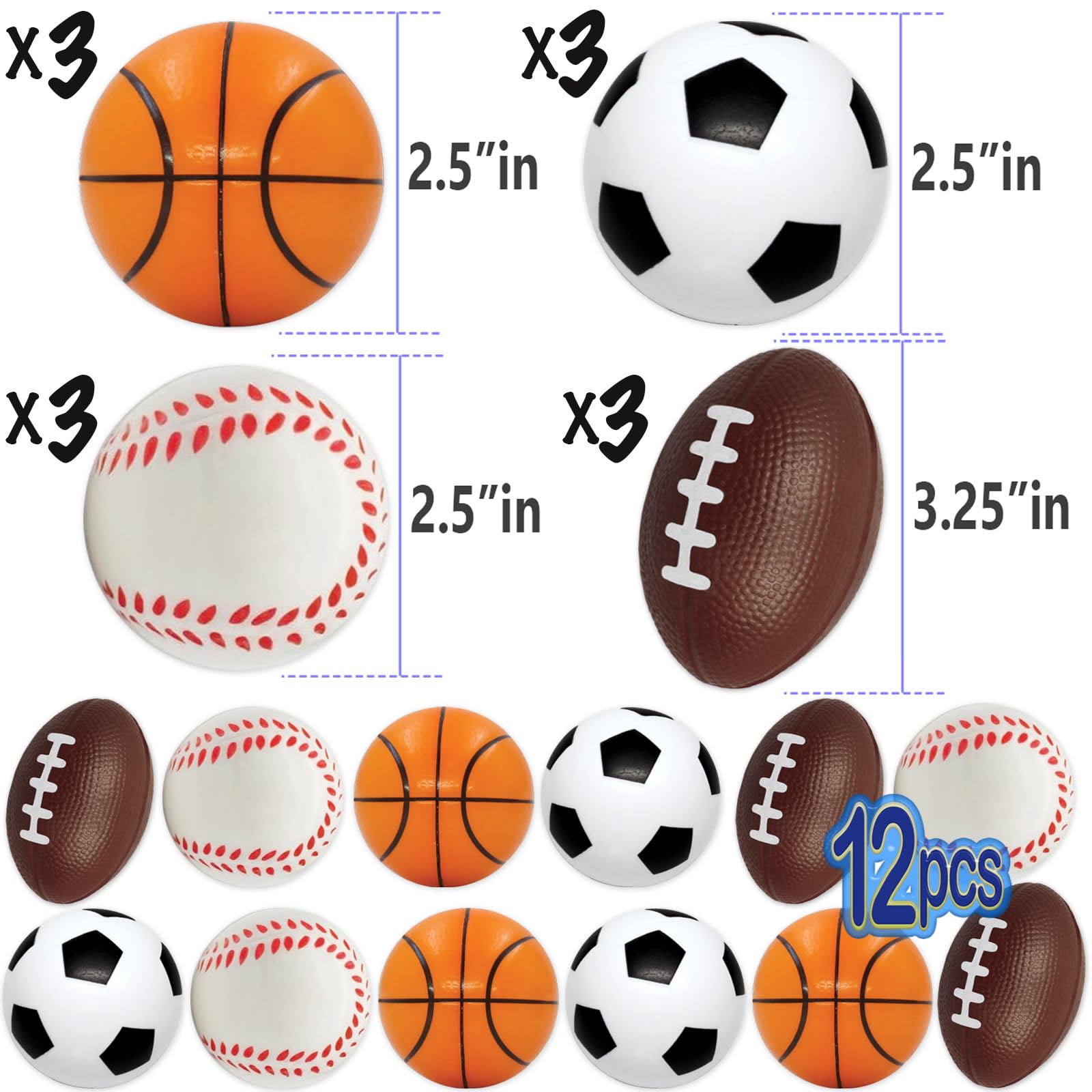 Snapklik.com : Mini Sports Balls For Kids Party Favor Toy, Soccer Ball ...