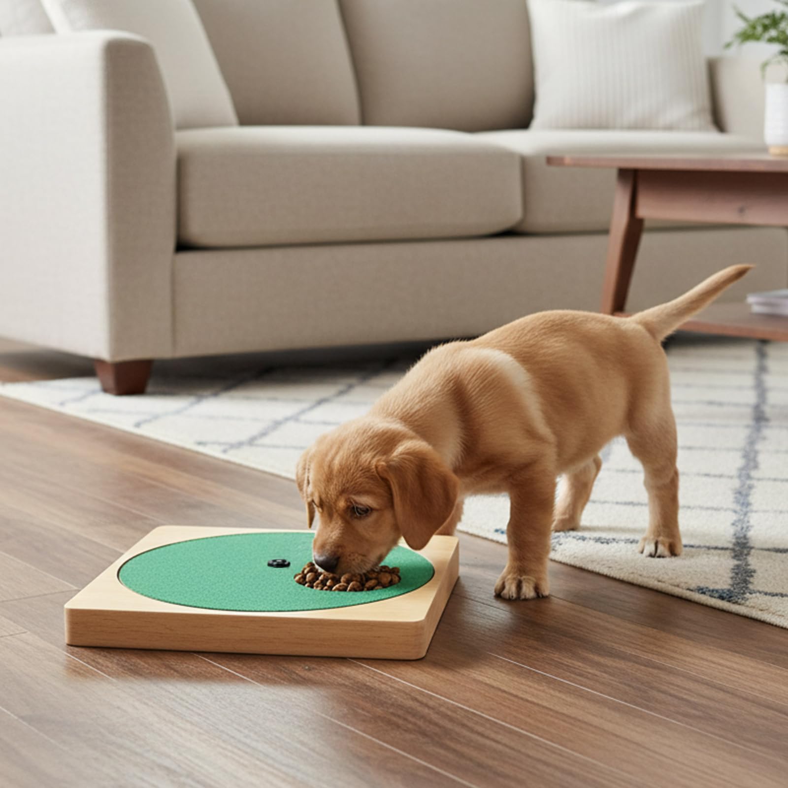 Planche à ongles pour chien en bois avec disque de ponçage rotatif