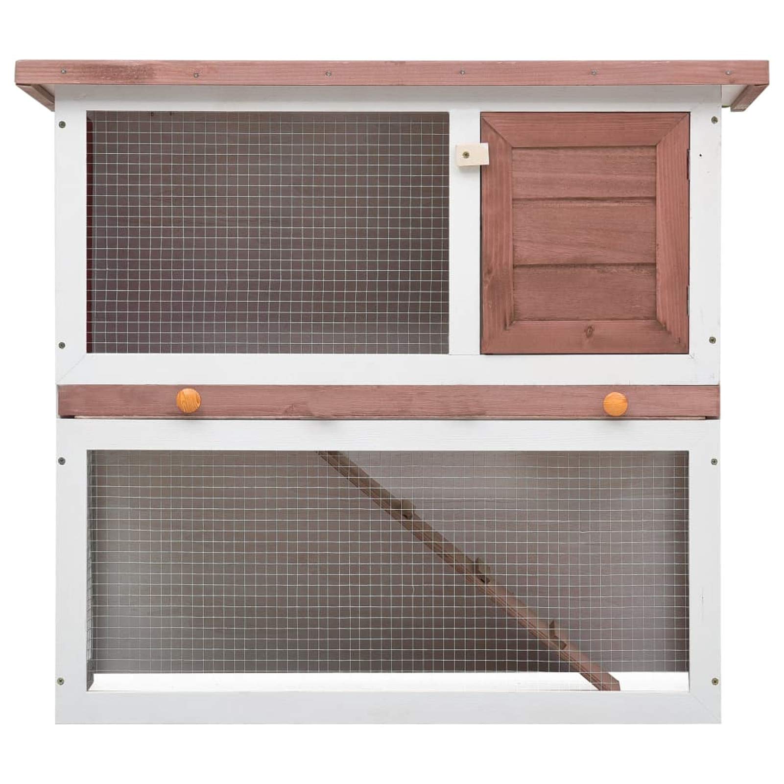 Jaula conejera con 1 Puerta, Jaula Cobaya, Jaulas para Conejos, Jaula Hamster, Casa Conejo, Casita Conejo, Nido Conejo, Madera marrón