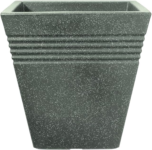 Stewart Square Piazza Planter, 40 cm - Marble Green
